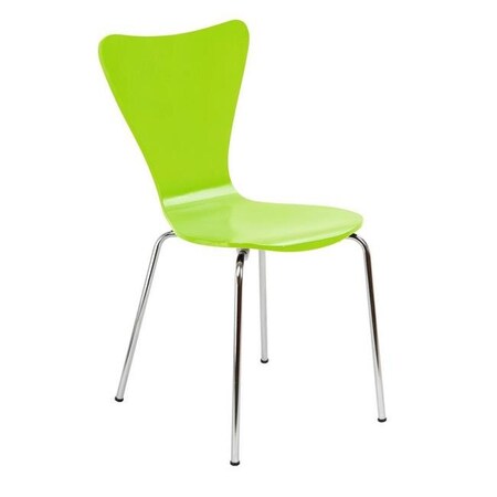 Doba-Bnt 34 x 17 in. Bent Ply Chair; Lime Green SA366198